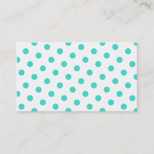 Turquoise Polka Dots Business Card