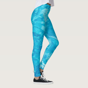Turquoise pool water leggings