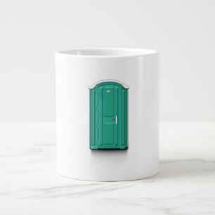 Turquoise Portable Toilet Large Coffee Mug