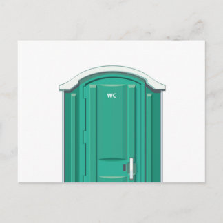 Turquoise Portable Toilet Postcard