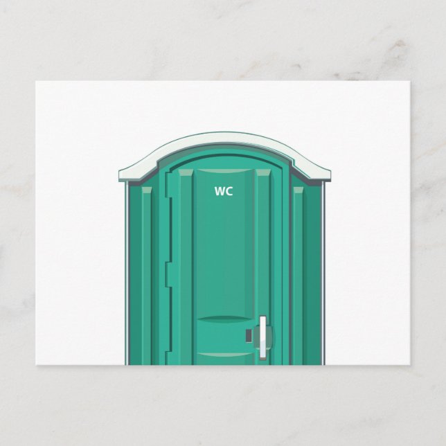 Turquoise Portable Toilet Postcard (Front)