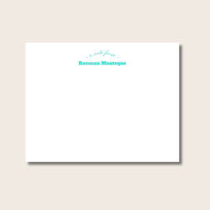 Turquoise Professional Personalized Name Chic Card