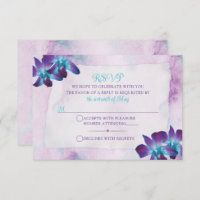 Turquoise Purple Blue Dendrobium Orchid Wedding