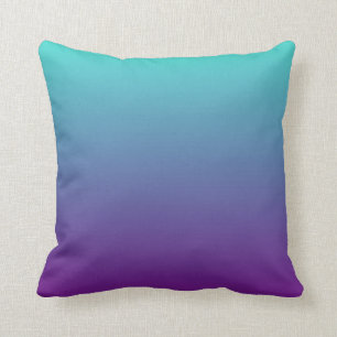 Turquoise Purple Ombre Cushion