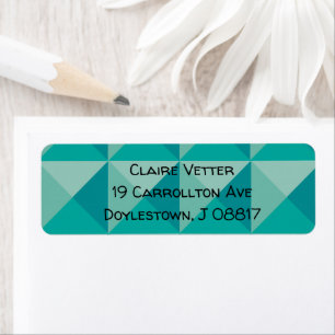 Turquoise Pyramids  Label Return Address Label