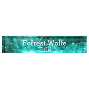 Turquoise quartz name plate