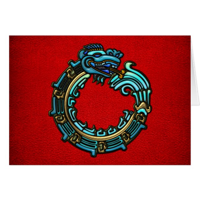 Turquoise Quetzalcoatl (Front Horizontal)