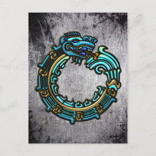 Turquoise Quetzalcoatl Postcard