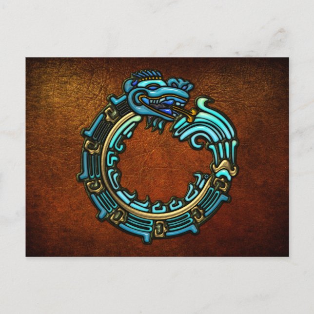 Turquoise Quetzalcoatl Postcard (Front)