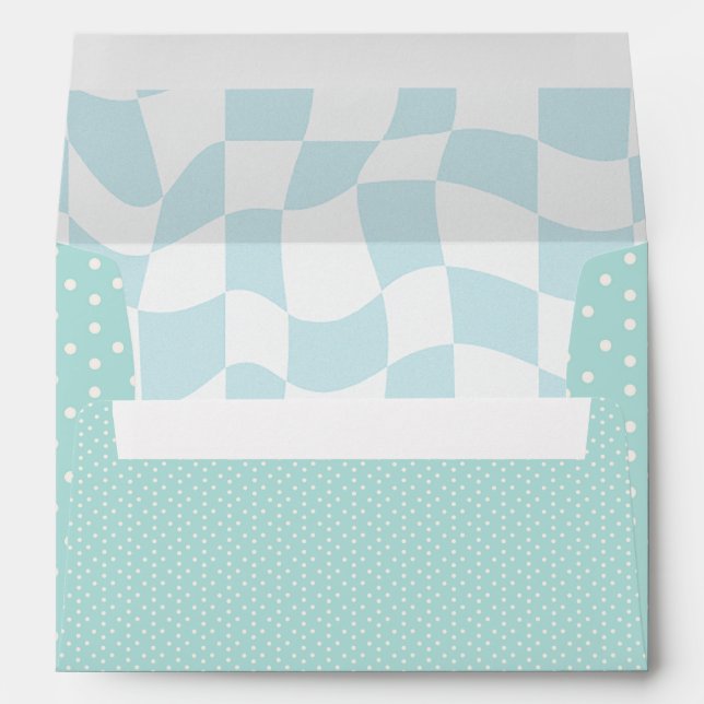 Turquoise retro Envelope (Back (Bottom))