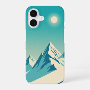 Turquoise Retro Peaks iPhone 16 Case