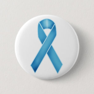 Turquoise Ribbon 6 Cm Round Badge