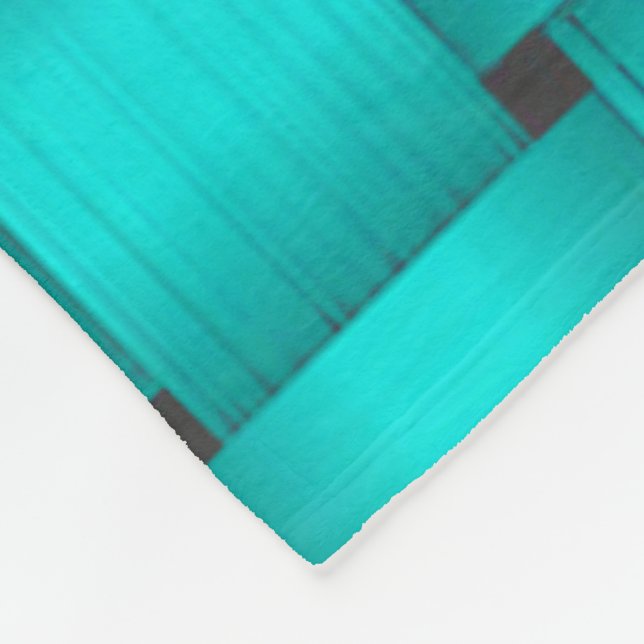 Turquoise Ribbon Fleece Blanket (Corner)