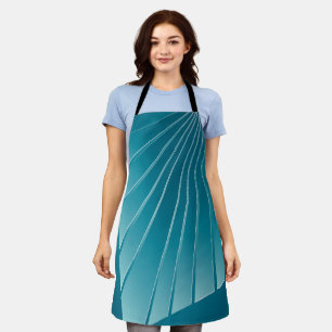 Turquoise ribbons apron