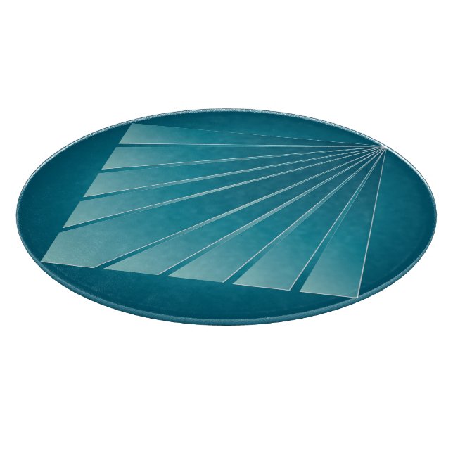 Turquoise ribbons cutting board (Corner)