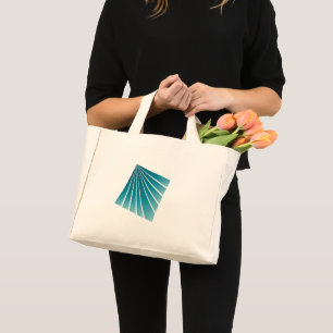 Turquoise ribbons mini tote bag
