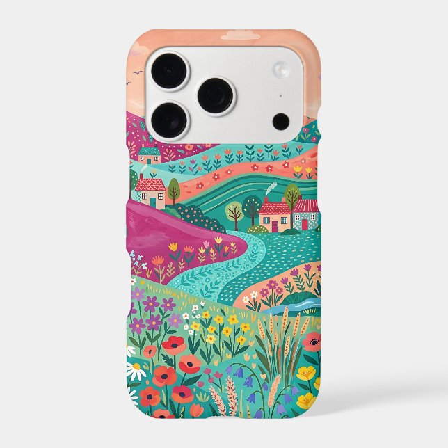 Turquoise Rolling Hills iPhone 17 Case (Back)