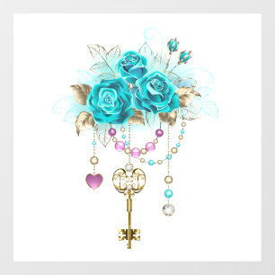 Turquoise Roses with Keys