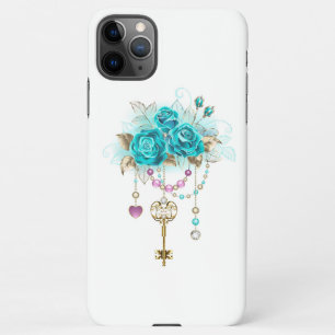 Turquoise Roses with Keys iPhone 11Pro Max Case