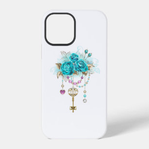 Turquoise Roses with Keys iPhone 12 Pro Case