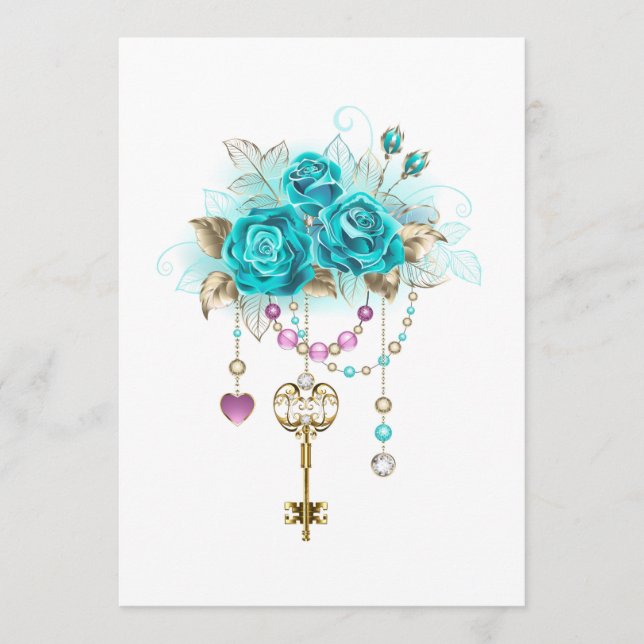 Turquoise Roses with Keys Program (Front)