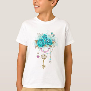 Turquoise Roses with Keys T-Shirt