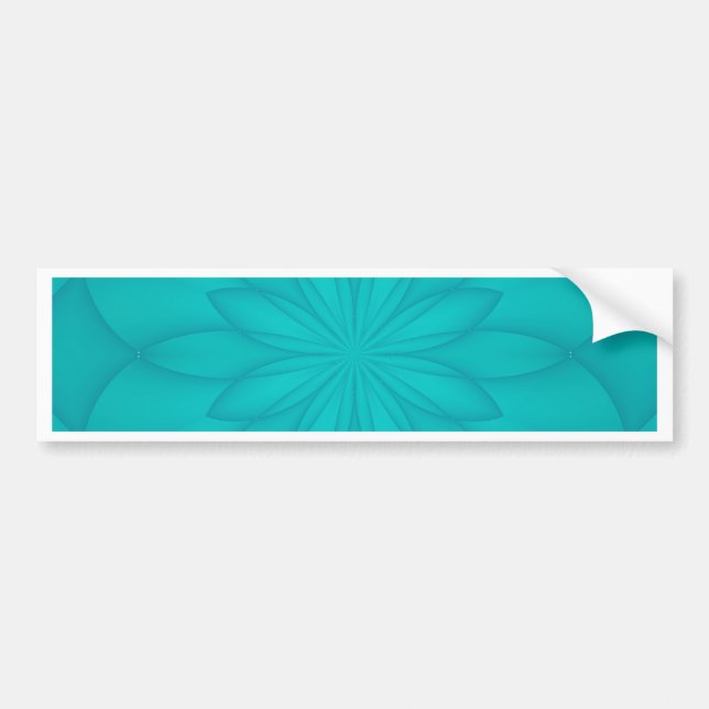 Turquoise Rosette Bumper Sticker (Front)