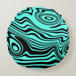 Turquoise Round Pillow Your Colours