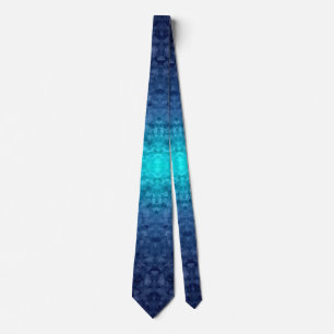 Turquoise Royal Gradient Abstract  Tie