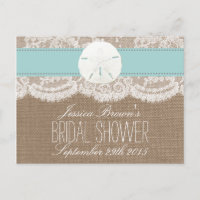 Turquoise Sand Dollar Beach Bridal Shower Recipes