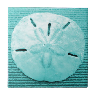 Turquoise Sand Dollar Ceramic Tile