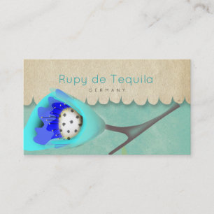 Turquoise Scalloped Layered Template Designer Business Card