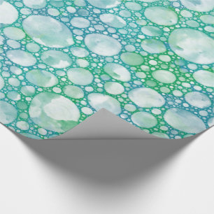Turquoise Sea Foam Wrapping Paper   Ocean Bubbles