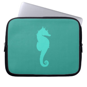 Turquoise Sea Horse Laptop Sleeve
