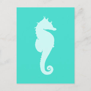 Turquoise Sea Horse Postcard