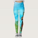 Turquoise Seas Parrot and Butterfly   Faux Canvas  Leggings<br><div class="desc">Best selling Fun Stormy Parrot and Butterfly Capri Leggings for the fun loving person! This vibrant pair of leggings will brighten up any day of your life. Check out my other Parrot and Butterfly options in my "Leggings and Capri Pants Collection" by clicking on my store name below and then...</div>
