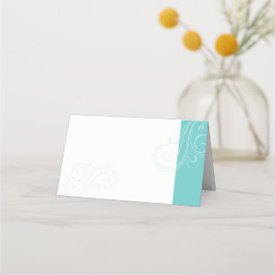 Turquoise Seating Card, Caroline Wedding Place Card
