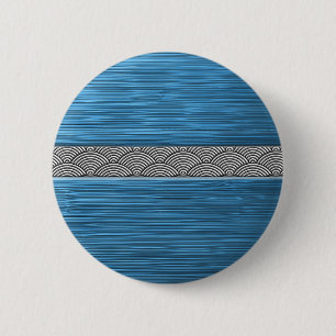 turquoise seigai 6 cm round badge