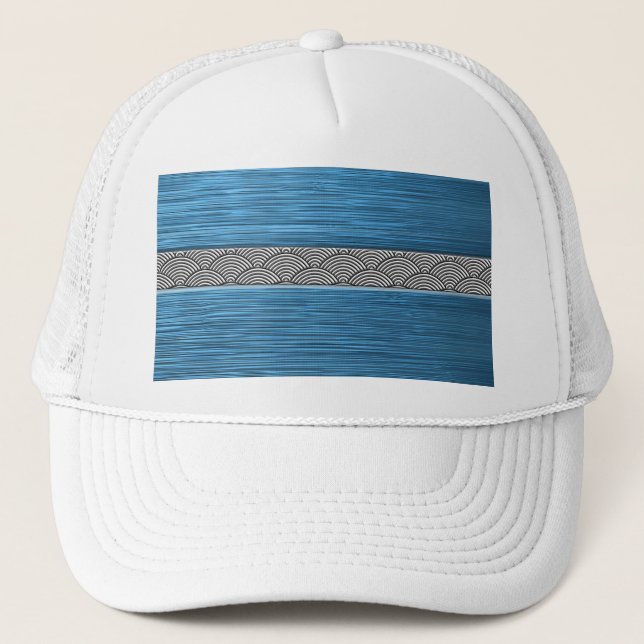 turquoise seigai trucker hat (Front)