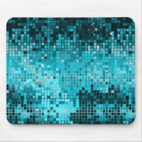 Turquoise Sequins Look Disco Mirrors Bling