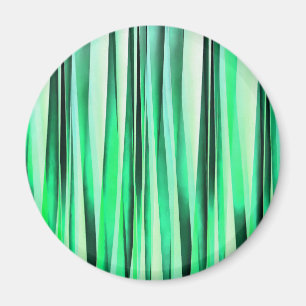 Turquoise Serenity Stripy Pattern Magnet