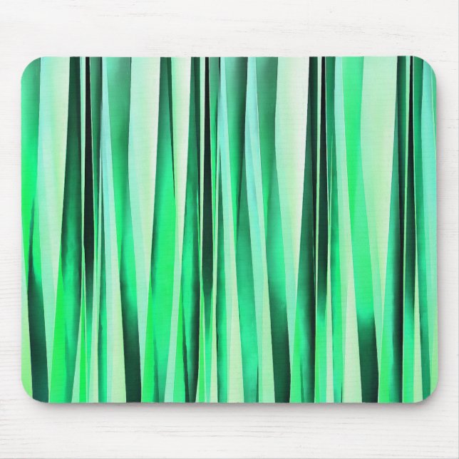 Turquoise Serenity Stripy Pattern Mouse Pad (Front)