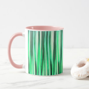 Turquoise Serenity Stripy Pattern Mug