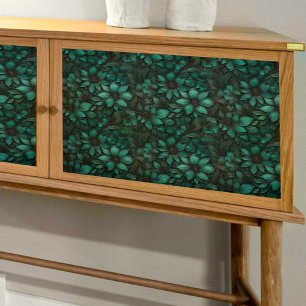 Turquoise Seven Petal Decoupage Tissue Paper