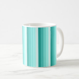 Turquoise shadow stripes coffee mug