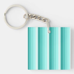 Turquoise shadow stripes key ring