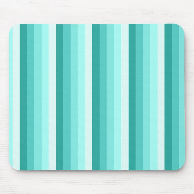 Turquoise shadow stripes mouse pad (Front)