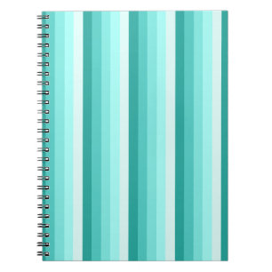 Turquoise shadow stripes notebook