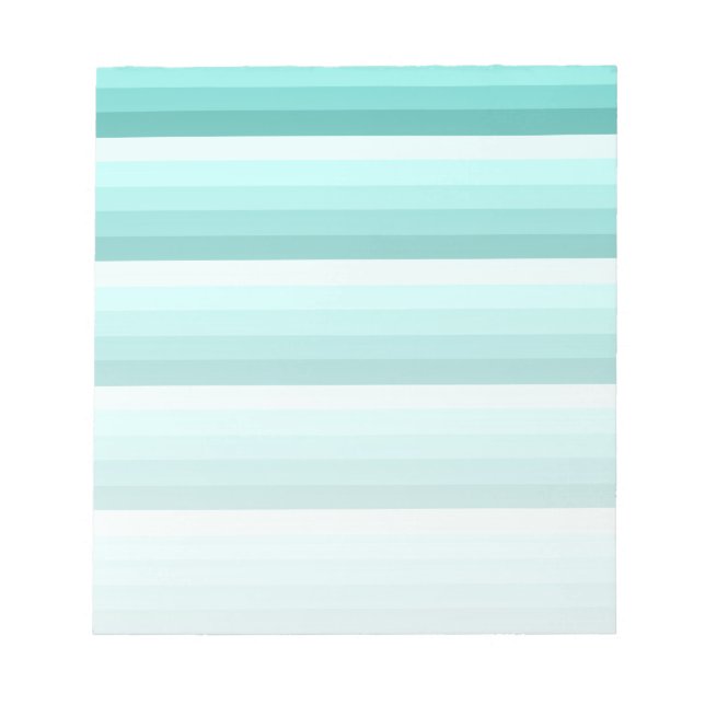 Turquoise shadow stripes notepad (Front)