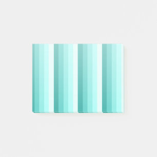 Turquoise shadow stripes post-it notes